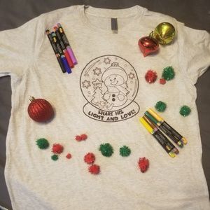 Colorable Christmas tees